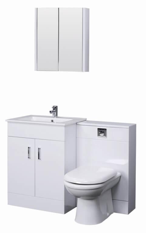 An image of Turin Gloss White Cloakroom Suite