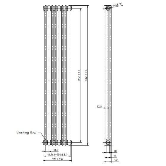 Triple Column Radiator Depth Column Radiator: Home Of Ultra Colosseum Radiator 600mm x 1011mm