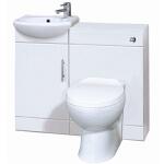 An image of Nuie Delaware Classic 450Mm Bathroom Cloakroom White Vanity Unit Pack
