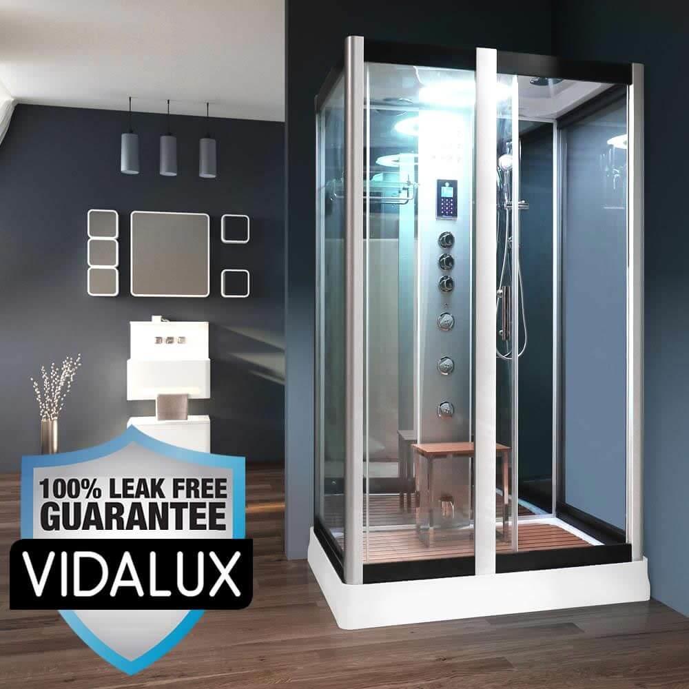 An image of Vidalux Serenity Steam Shower 1200Mm X 900Mm Mirrored Cubicle