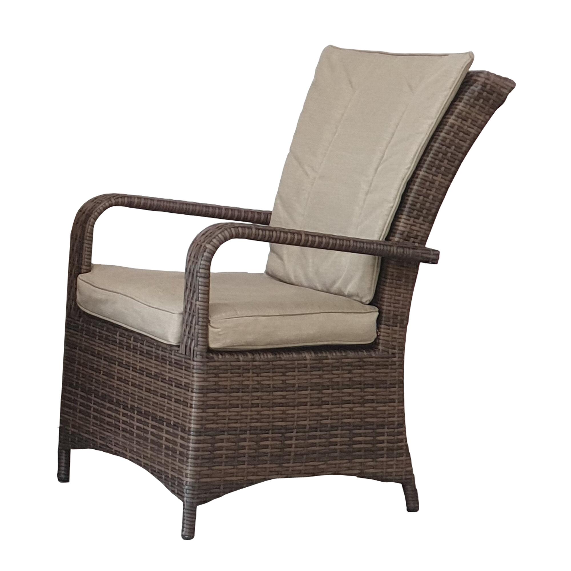 An image of Signature Weave Florence Pair Of Dining Chairs Brown Garden Furniture