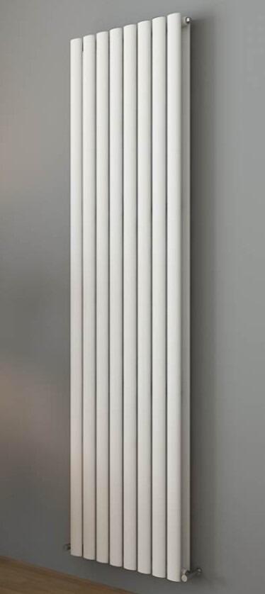 An image of Princia Vertical Double White Oval Panel Radiator 1800Mm X 480Mm