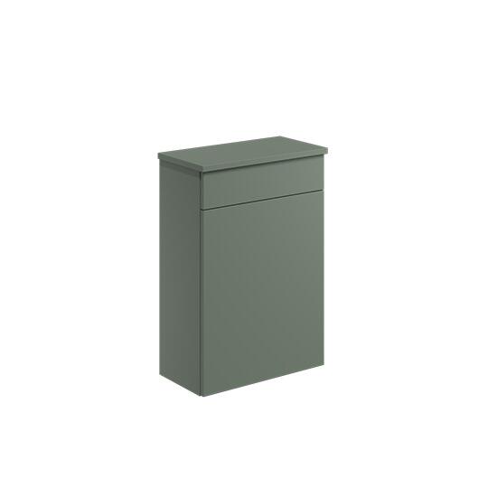 Scudo Aubrey 505mm floorstanding WC unit in Reed Green, contemporary Partical Board design