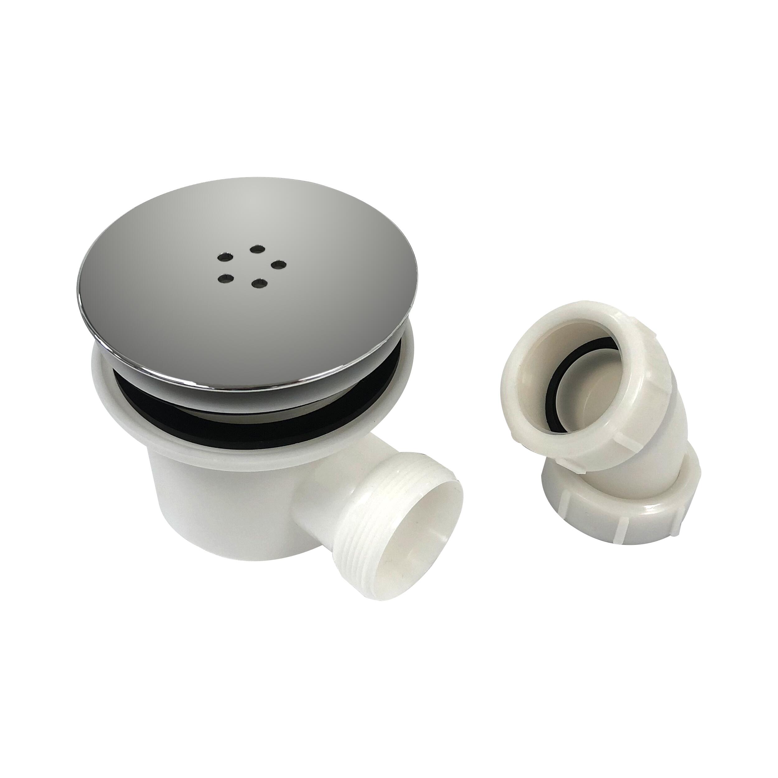 Scudo 90mm fast flow shower waste in chrome, ABS material, for 40mm shower trays