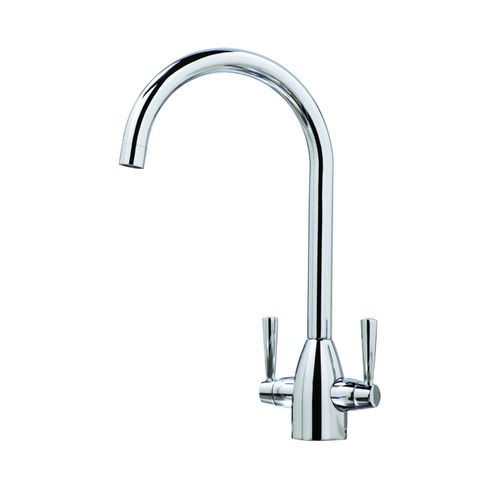 Scudo Marlo 1 Tap Hole Kitchen Tap in Chrome with lever handle and swivel spout