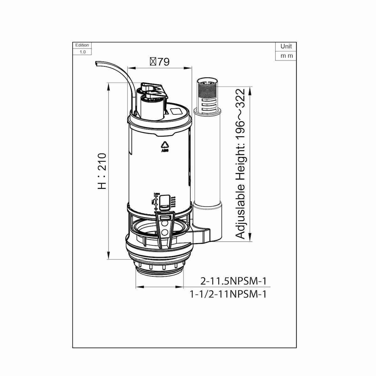 Scudo Contactless Flush Sensor, Chrome ABS, round button design
