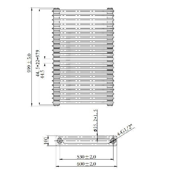 Triple Column Radiator Depth Column Radiator: Home Of Ultra Colosseum Radiator 600mm x 1011mm