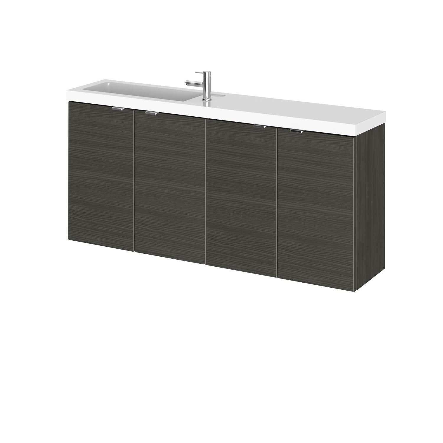 Hudson Reed Fusion Hacienda Black 1200mm Vanity Unit & Basin Compact