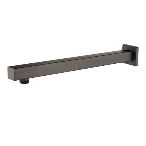 An image of Trinity Orca Matt Black - Square Wall Outlet Arms