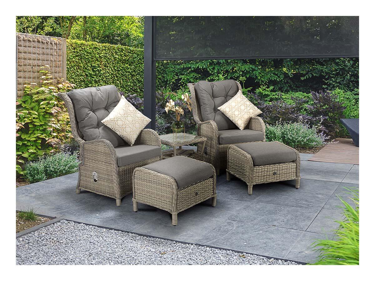 An image of Signature Weave Meghan Reclining Lounge Set Garden Furniture