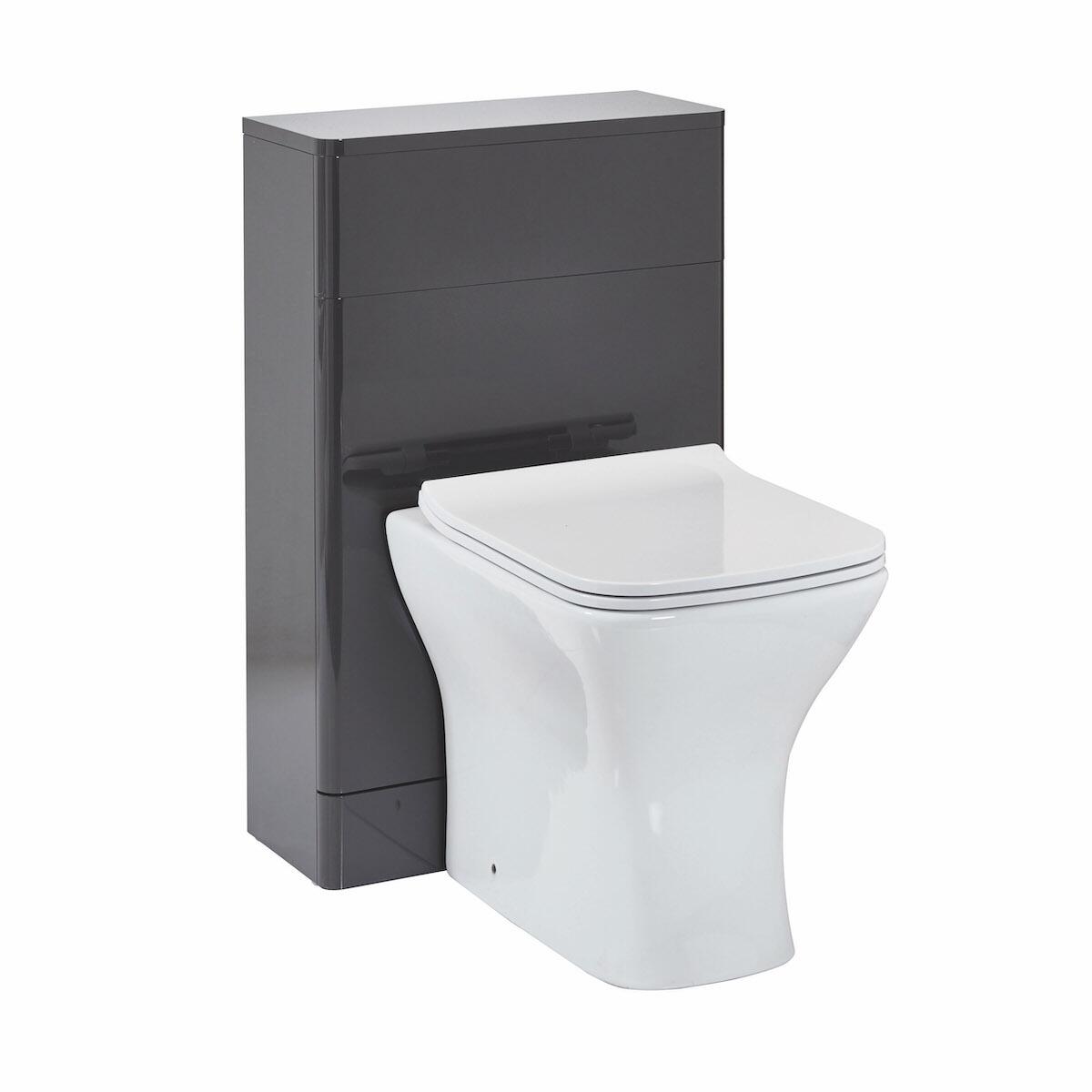 Scudo Rossini floorstanding WC unit, Wolf Grey Painted MDF, 500x800x220mm