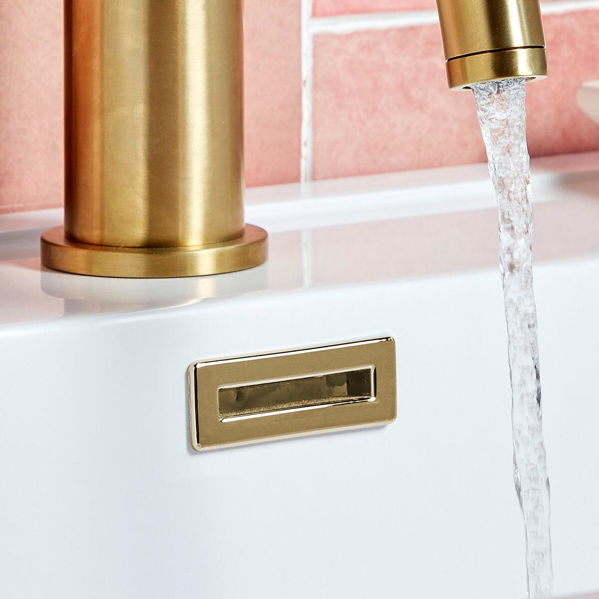 Scudo Rectangle Overflow Insert in brass finish