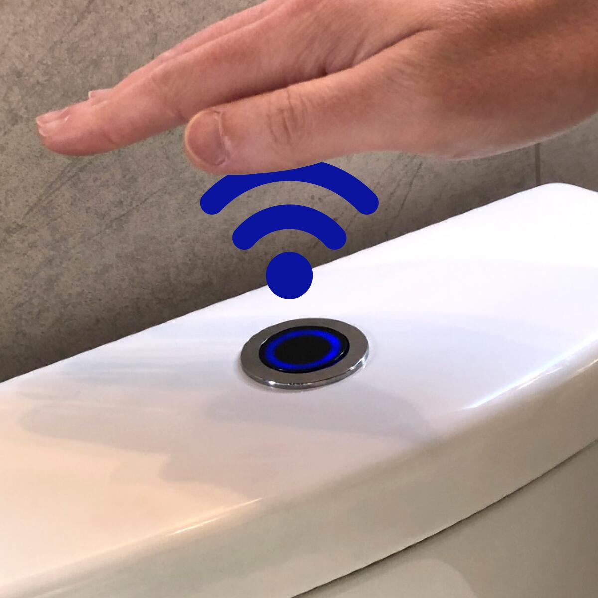 Scudo Contactless Flush Sensor, Chrome ABS, round button design