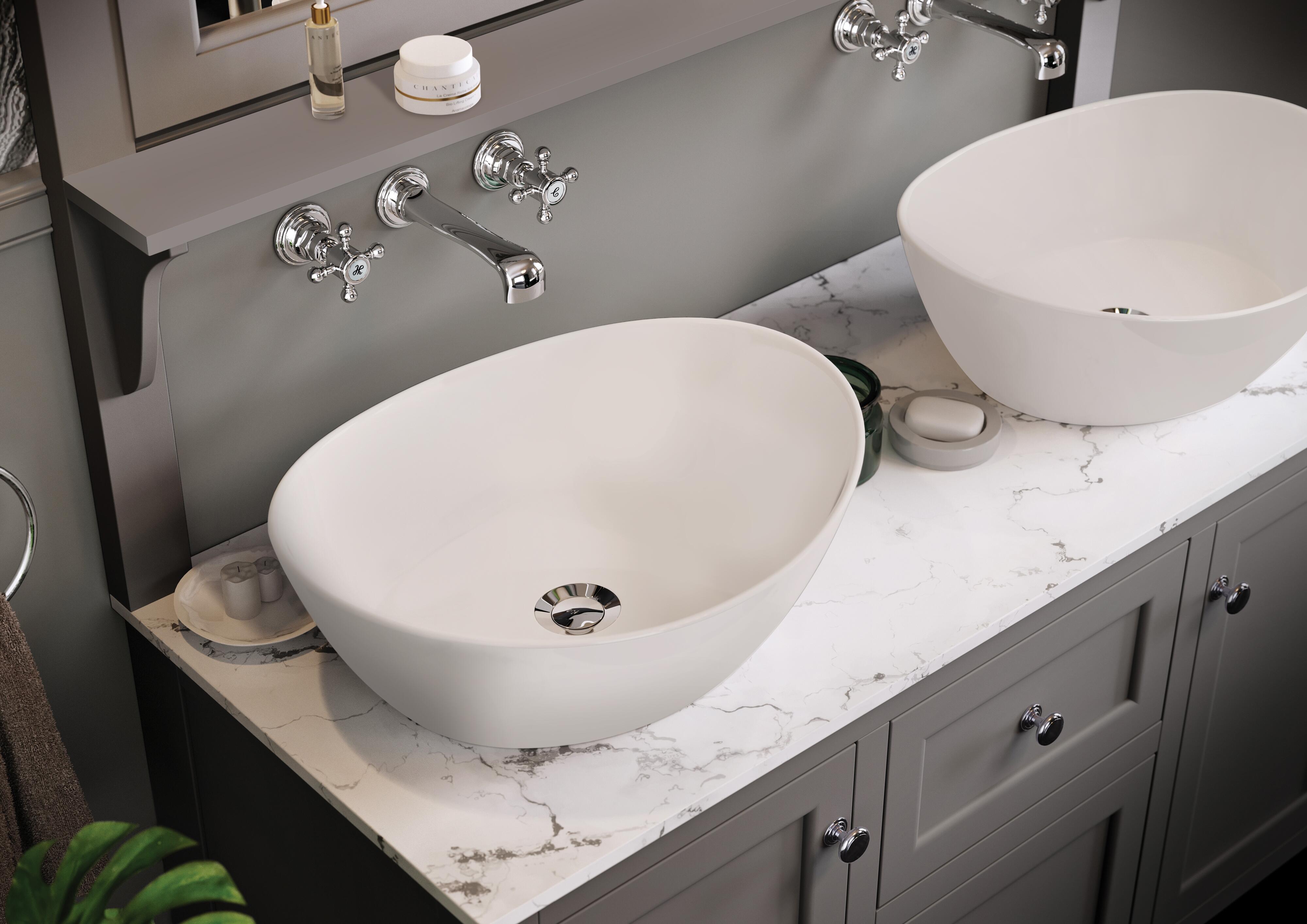 Scudo Montpelier 1200mm freestanding vanity unit, traditional style, Spa Grey finish