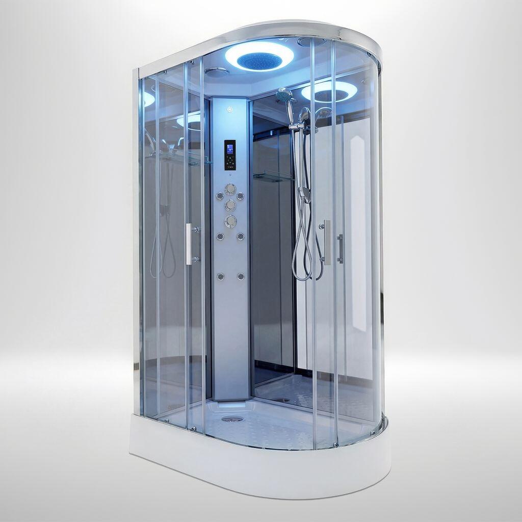 Insignia Premium left handed 1100mm x 700mm offset quadrant steam shower cabin