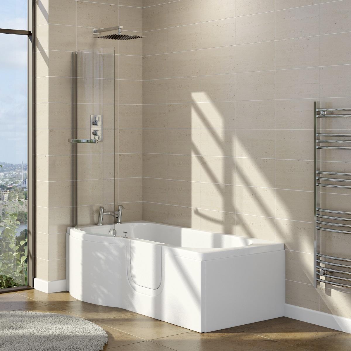 An image of Calypso Right Hand Walk In Shower Bath 1675Mm X 850Mm