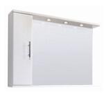 An image of Nuie Delaware Classic 1050Mm White Bathroom Mirror & 1 Door Cabinet With Shelf, ...