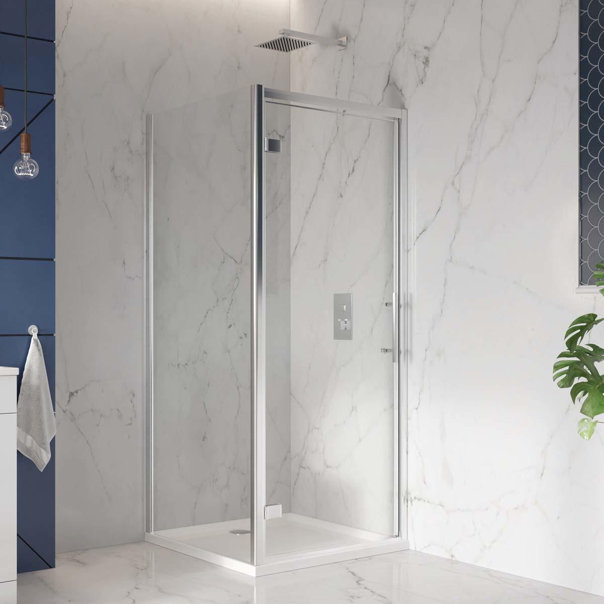 An image of Casa Bano 700Mm Hinged Shower Door 8Mm Glass