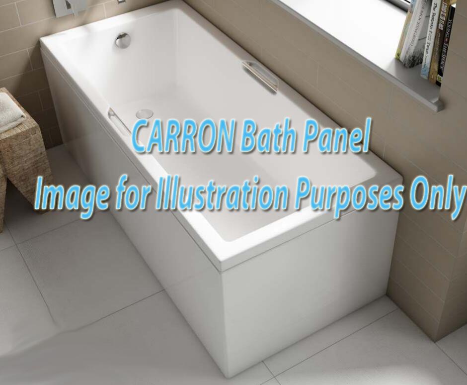 An image of Brio Shower Bath Front Panel White Carron