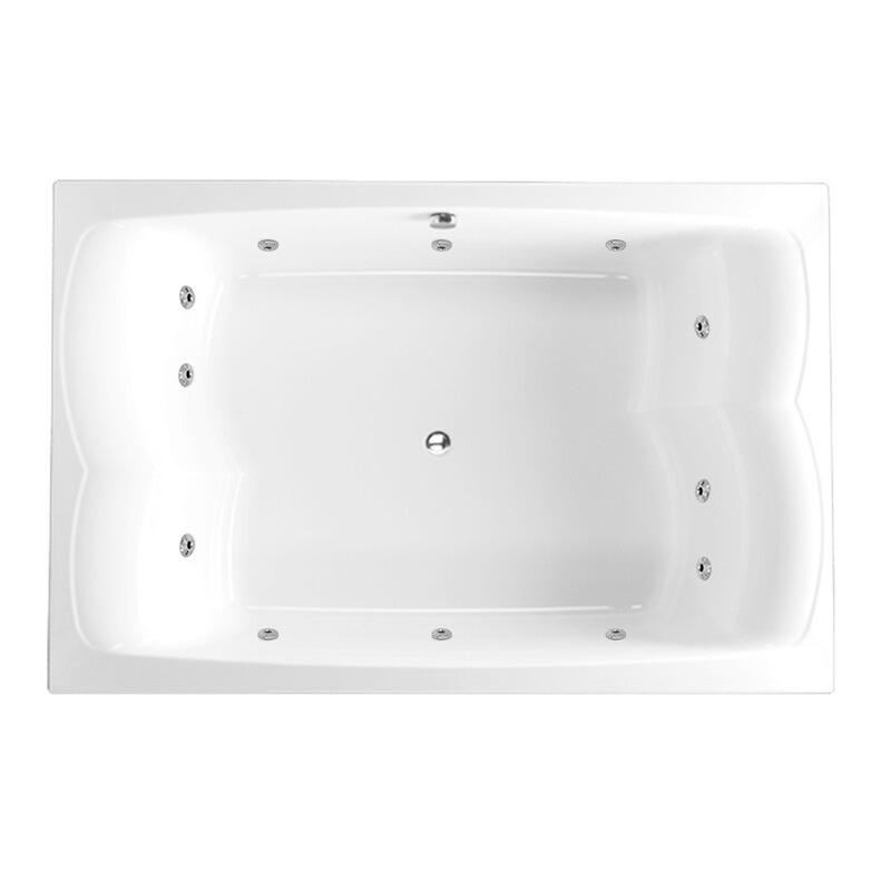An image of Carron Celsius Duo 2000Mm X 1400Mm Double Ended Whirlpool Bath 12 Jet System
