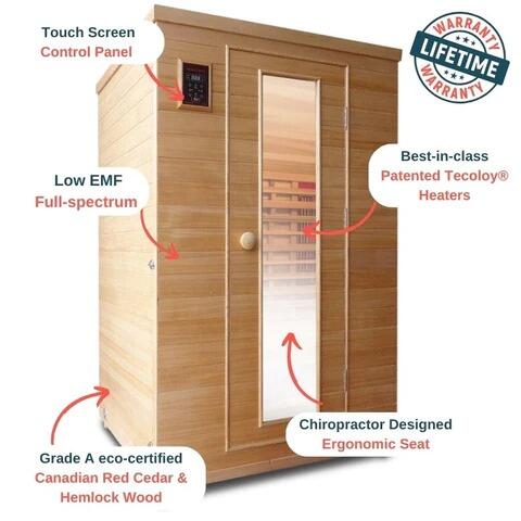 Product Features on Tecoloy® Health Mate® 2 Person Infrared Sauna