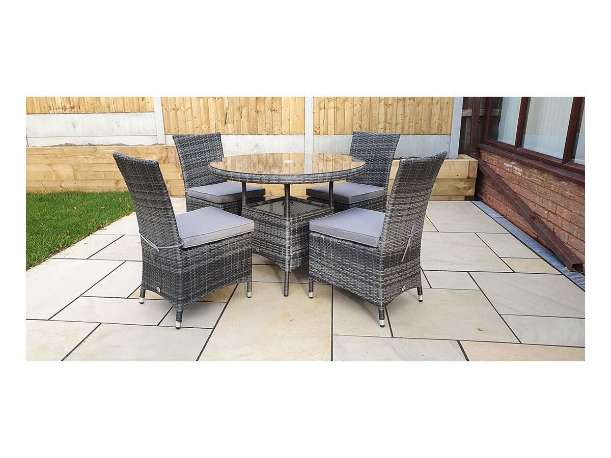 An image of Signature Weave Emily Round Table 100 Dia Garden Furniture