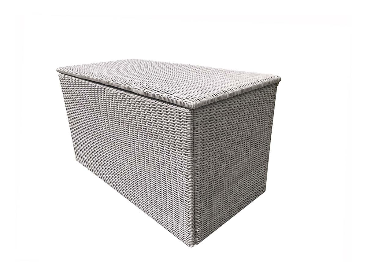 An image of Signature Weave Cushion Box - Large Cushion Box Alexandra Grey Weave Garden Furn...