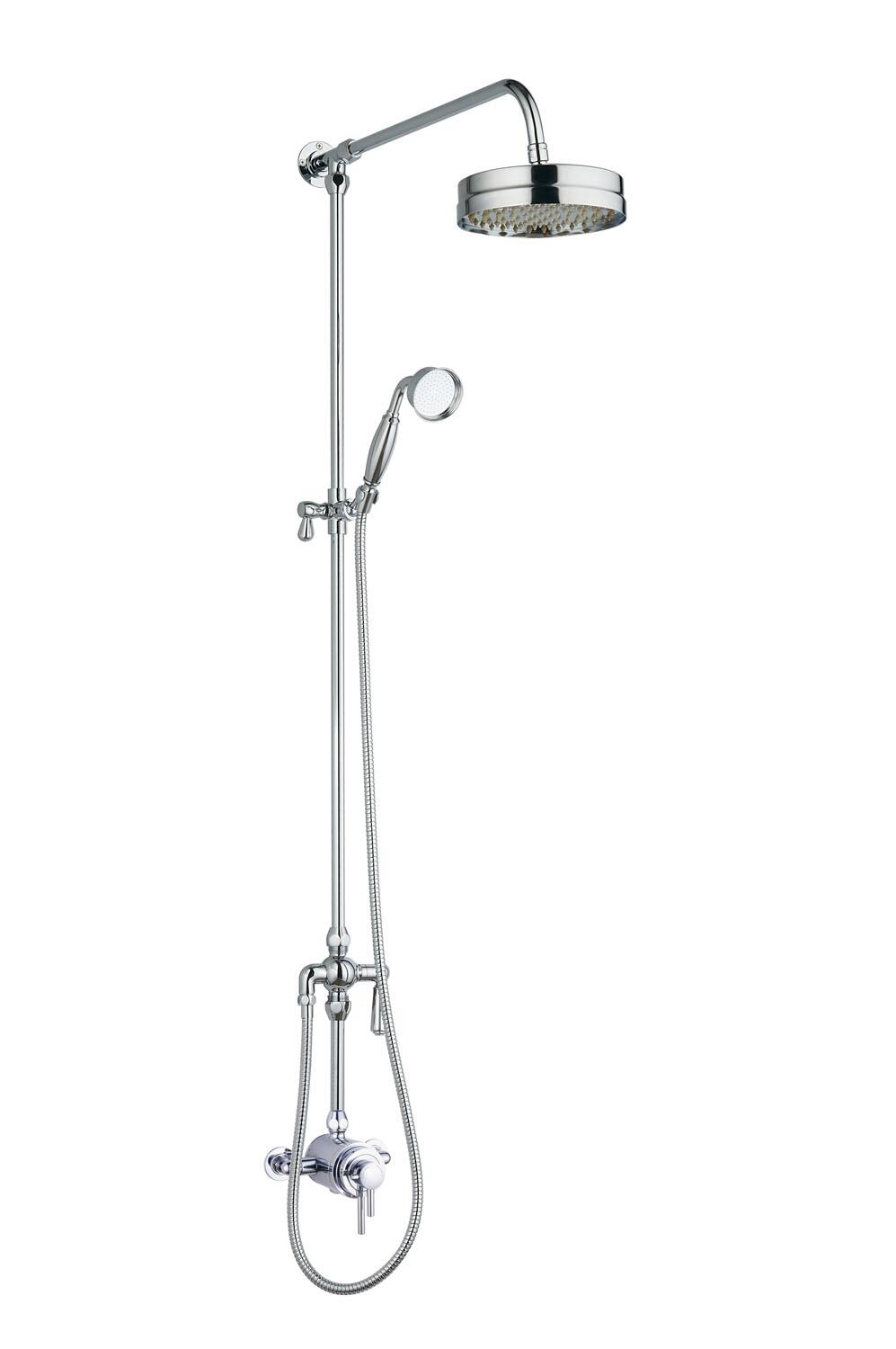 An image of Beaumaris Modern Traditional Overhead Shower Kit - Chrome