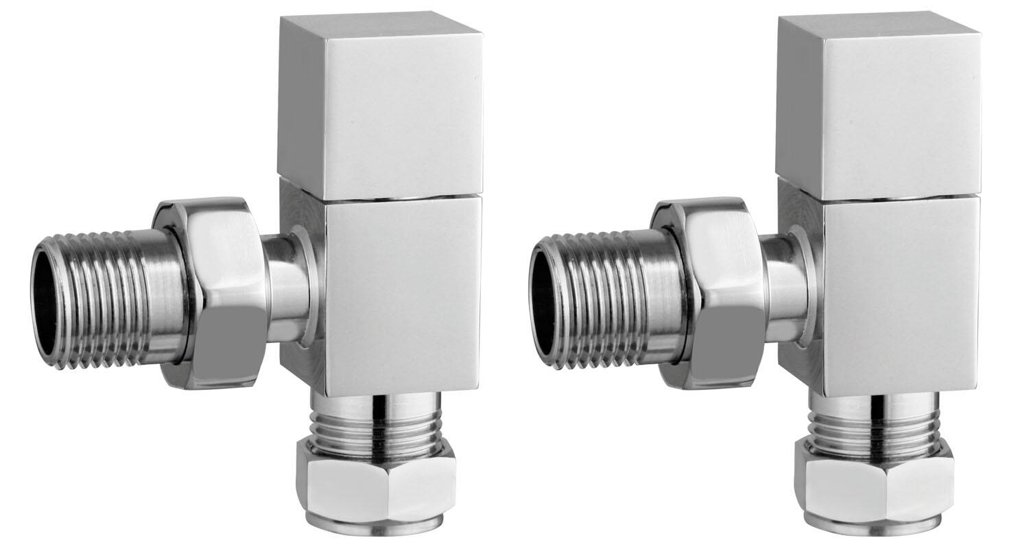 An image of Cubic Angled Rad Valve - Chrome