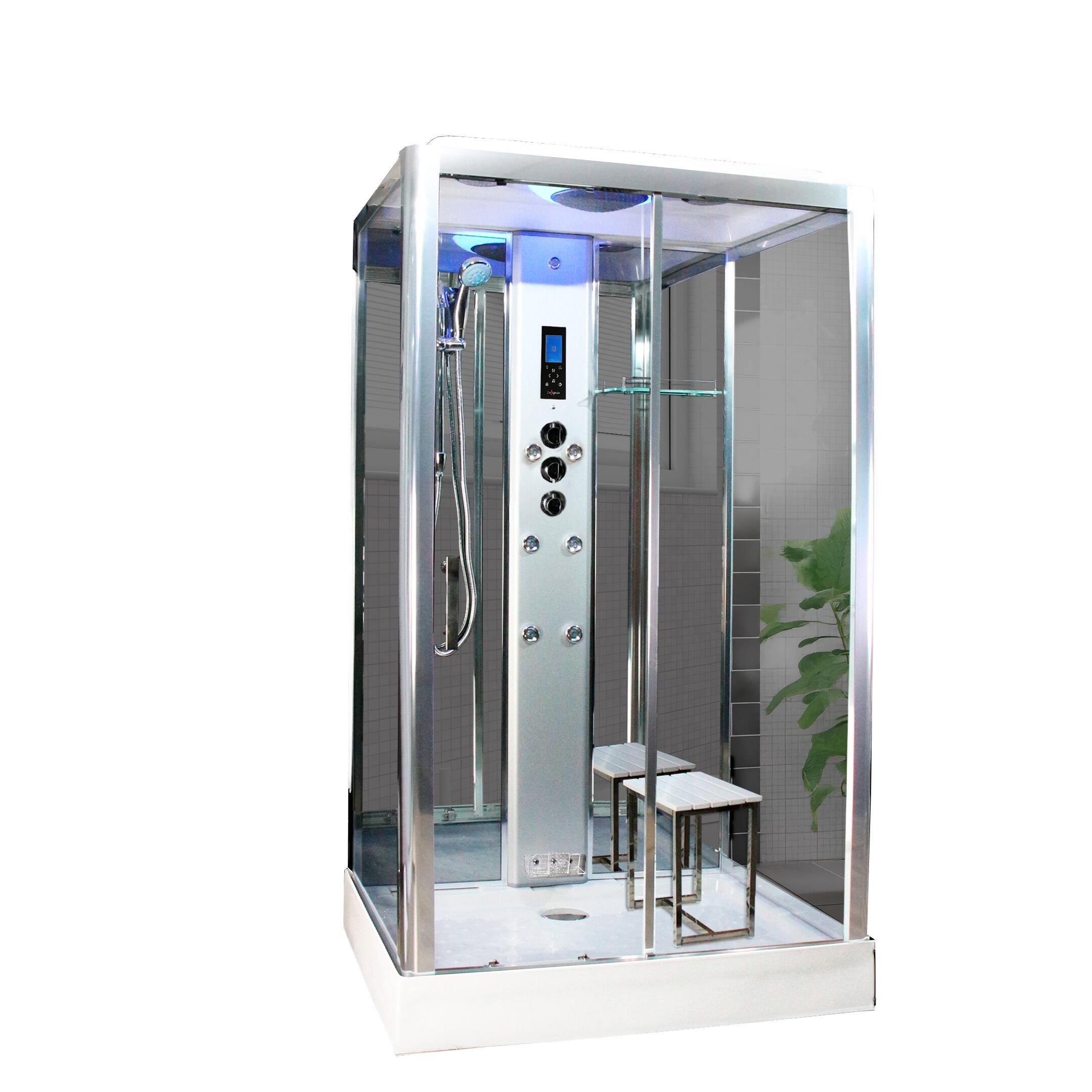 An image of Insignia Premium 1150Mm X 850Mm Rectangle Steam Shower Cabin