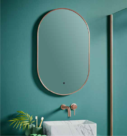 Scudo Aubrey rectangular tablet mirror, 500x800mm, bronze finish