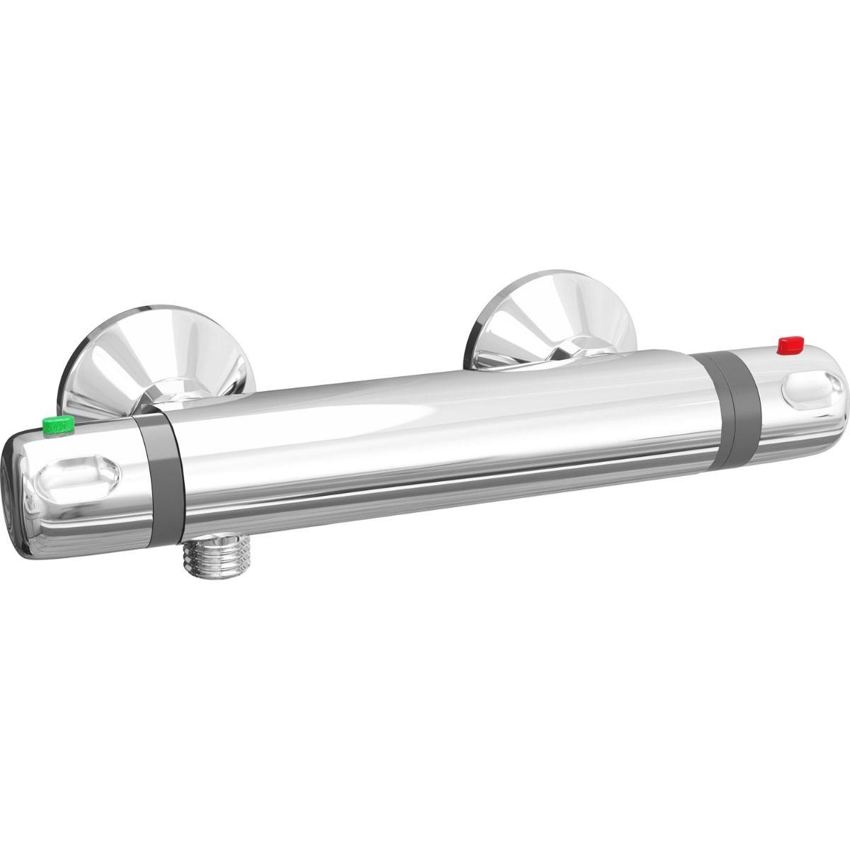 Jupiter Round Thermostatic Bar Shower Valve with Offset Outlet RTMV04