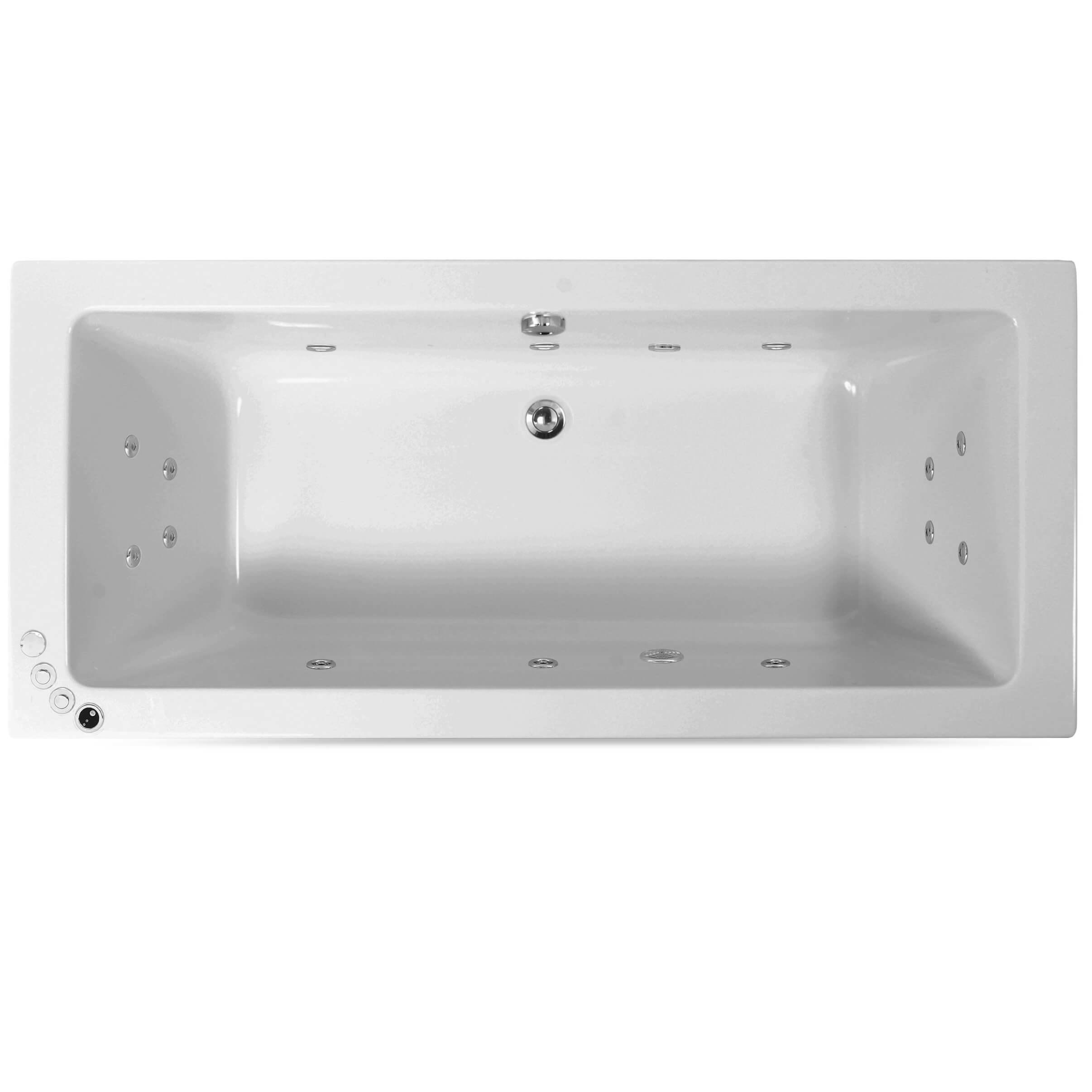An image of Lisna Waters Liberty 1900Mm X 800Mm Doubled Ended Rectangular 14 Jet Encore Whir...