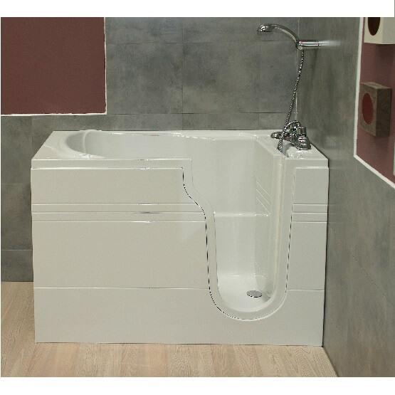 An image of Athena Right Hand Deep Soaker Walk In Bath 1275Mm X 660Mm