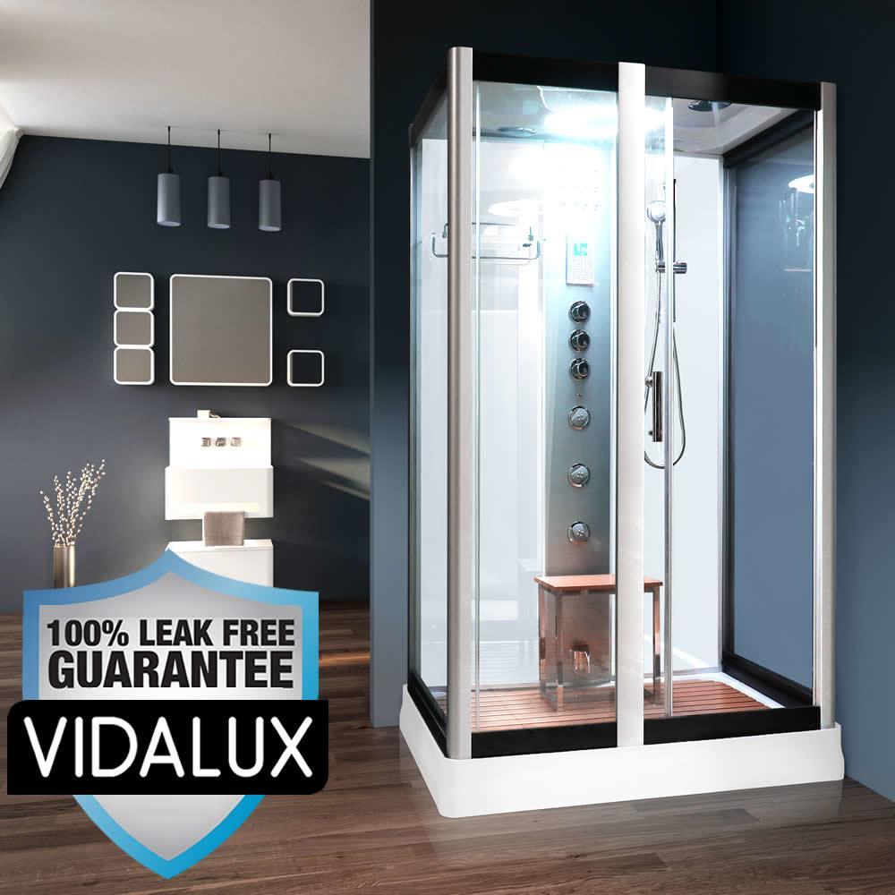 An image of Vidalux Serenity Steam Shower 1200Mm X 900Mm White Cubicle