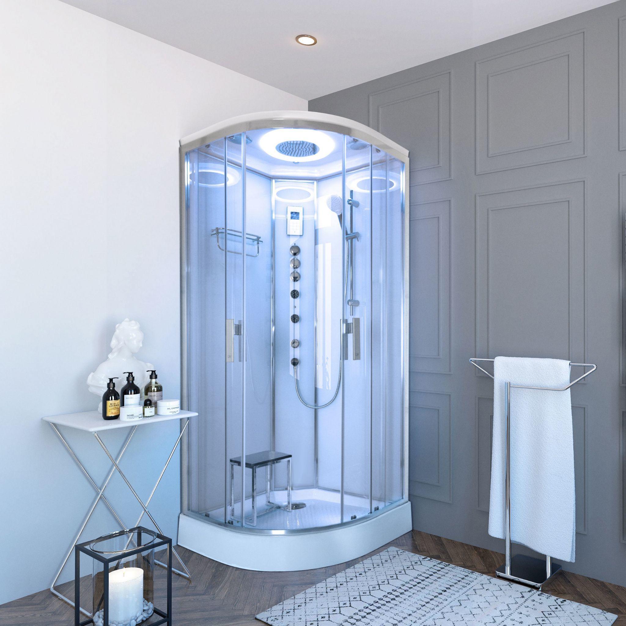 An image of Lisna Waters Mayfair-Au 800Mm X 800Mm Hydro Shower Cabin Tmv2 Thermostatic Appro...