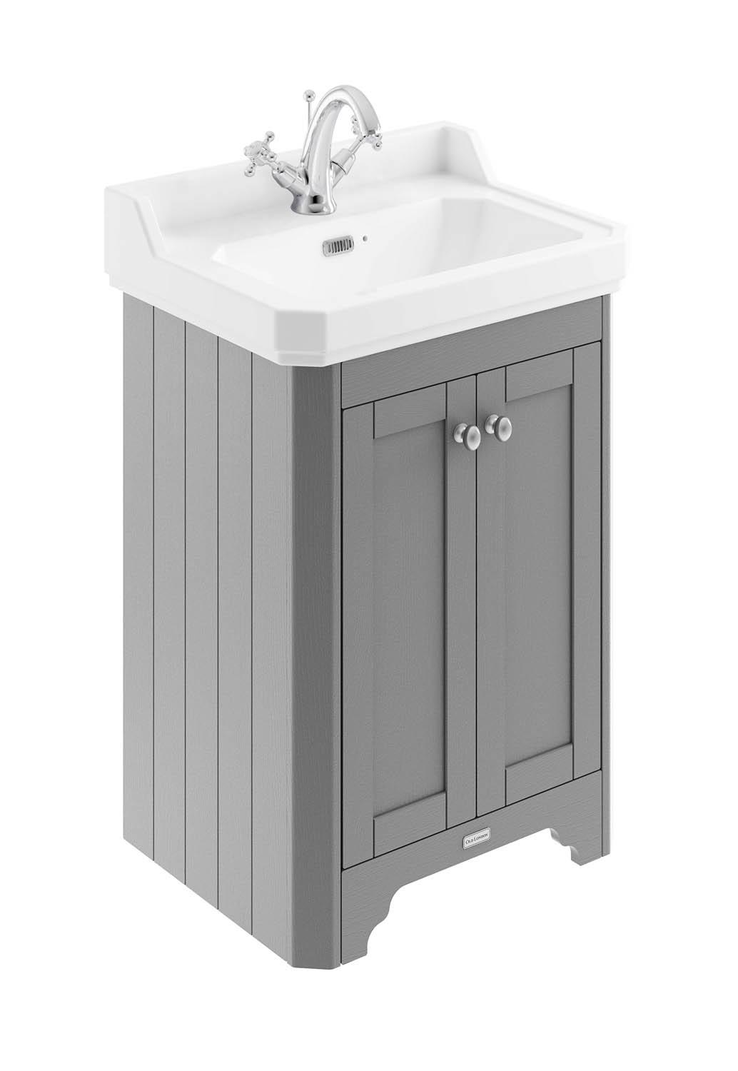Hudson Reed Old London Traditional Storm Grey 595mm 2Door Unit & Basin