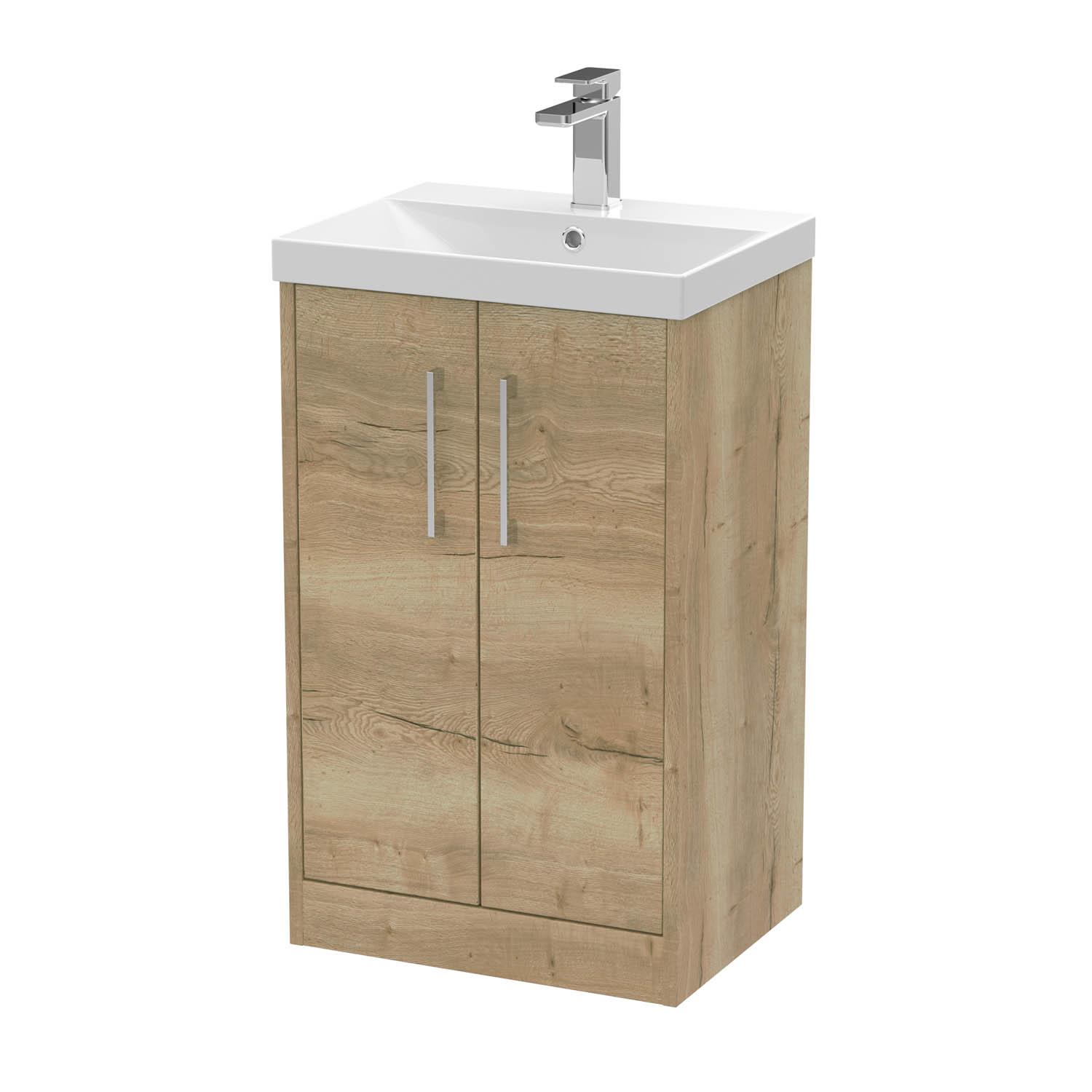 Hudson Reed Juno 500mm Floor Standing 2 Door Vanity Basin 3 Bathroom