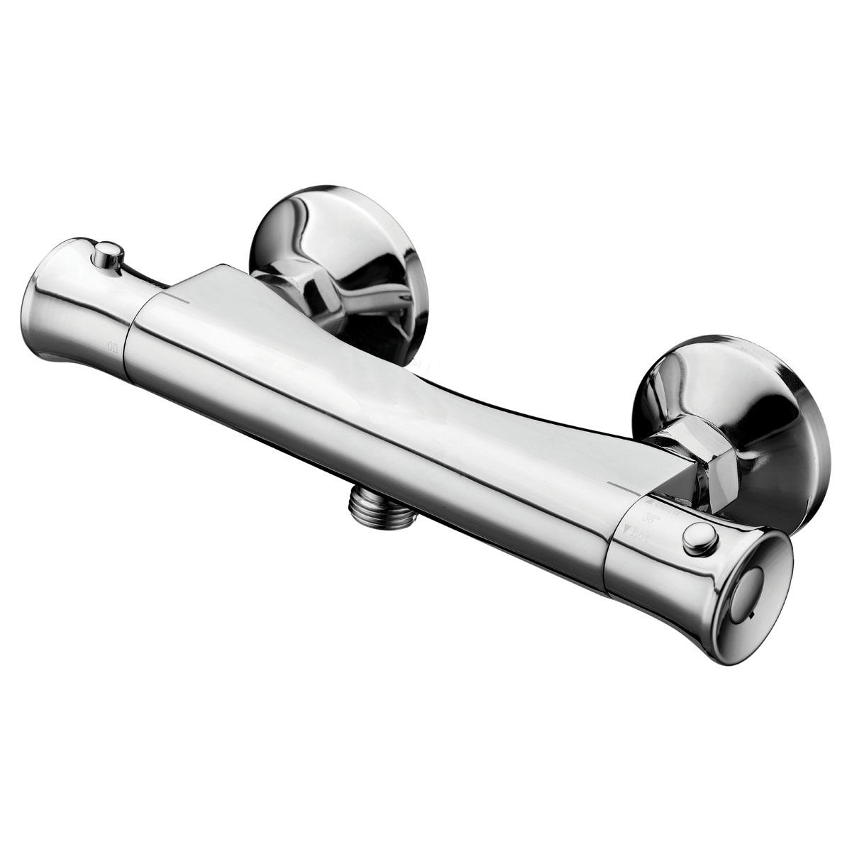 An image of Bottom Outlet Round Thermostatic Bar Shower Valve Chrome Entry010