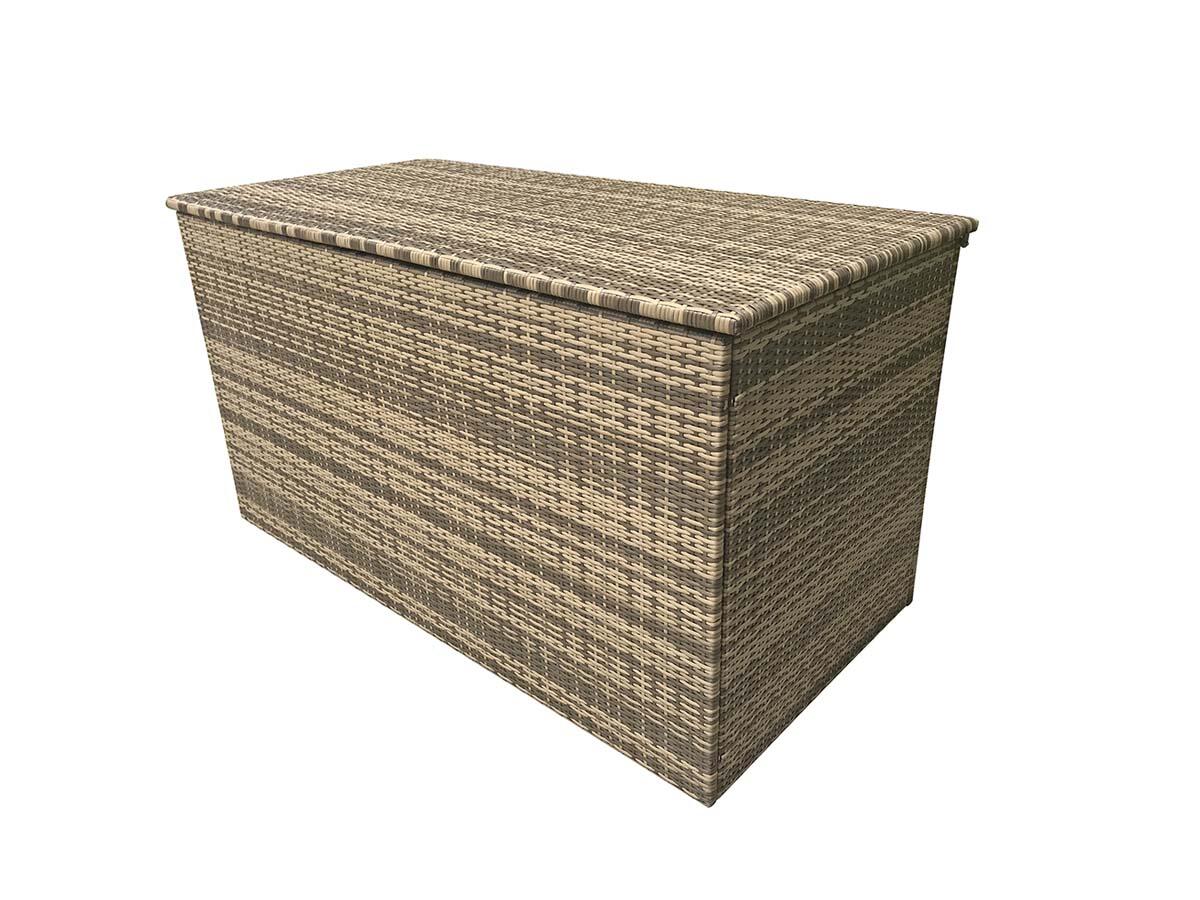 An image of Signature Weave Cushion Box - Medium Cushion Box Flat Brown Weave Garden Furnitu...