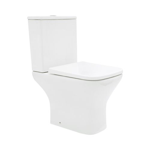 Scudo Porto white D-shape toilet seat with soft close hinges and quick release mechanism