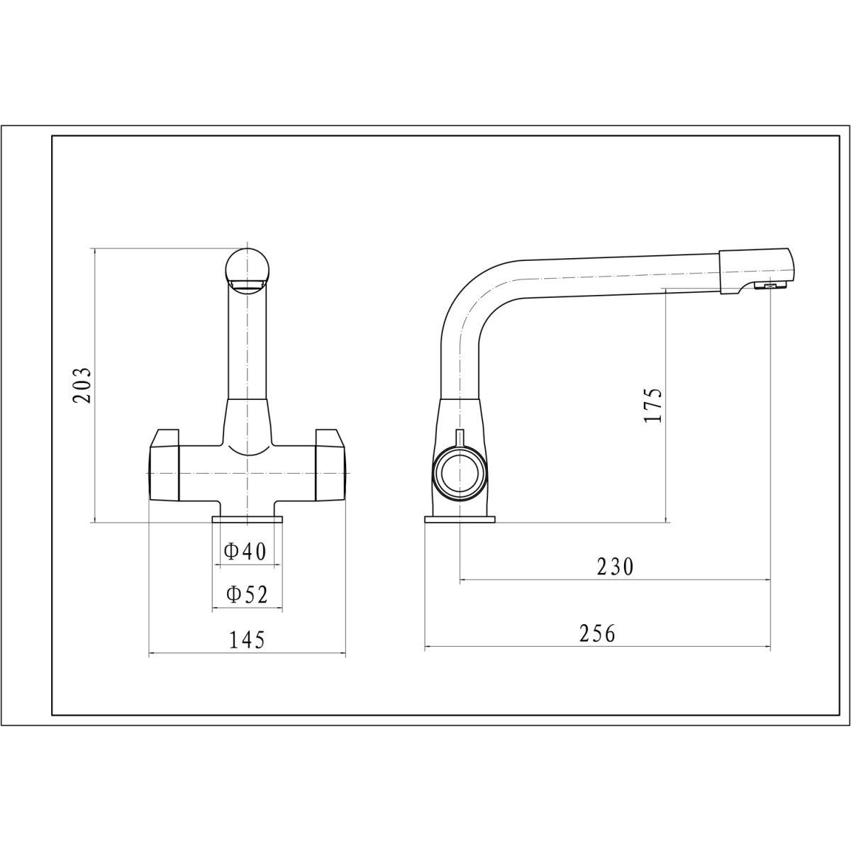 Jupiter Solid Brass Deck Mounted Mono Kitchen Sink Mixer Tap KTA006