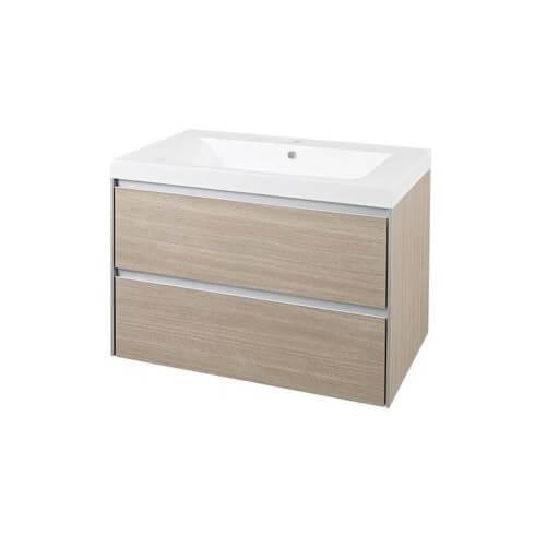 Hudson Reed Erin Light Oak Wall Mounted Basin and Bathroom