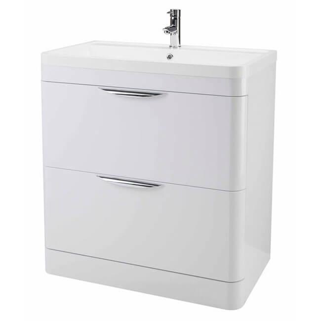 An image of Parade 800Mm Vanity Unit With Basin Floor Standing Nuie