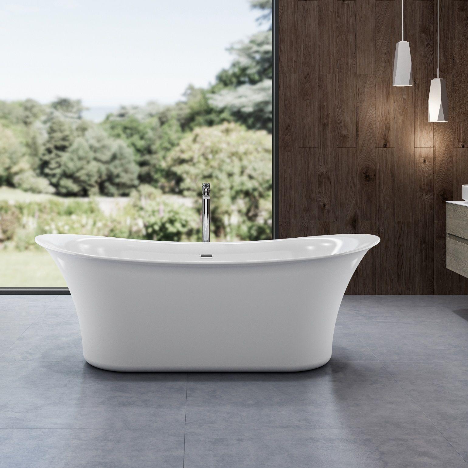 An image of Charlotte Edwards Admiralty Contemporary Freestanding Bath - 1670Mm X 730Mm
