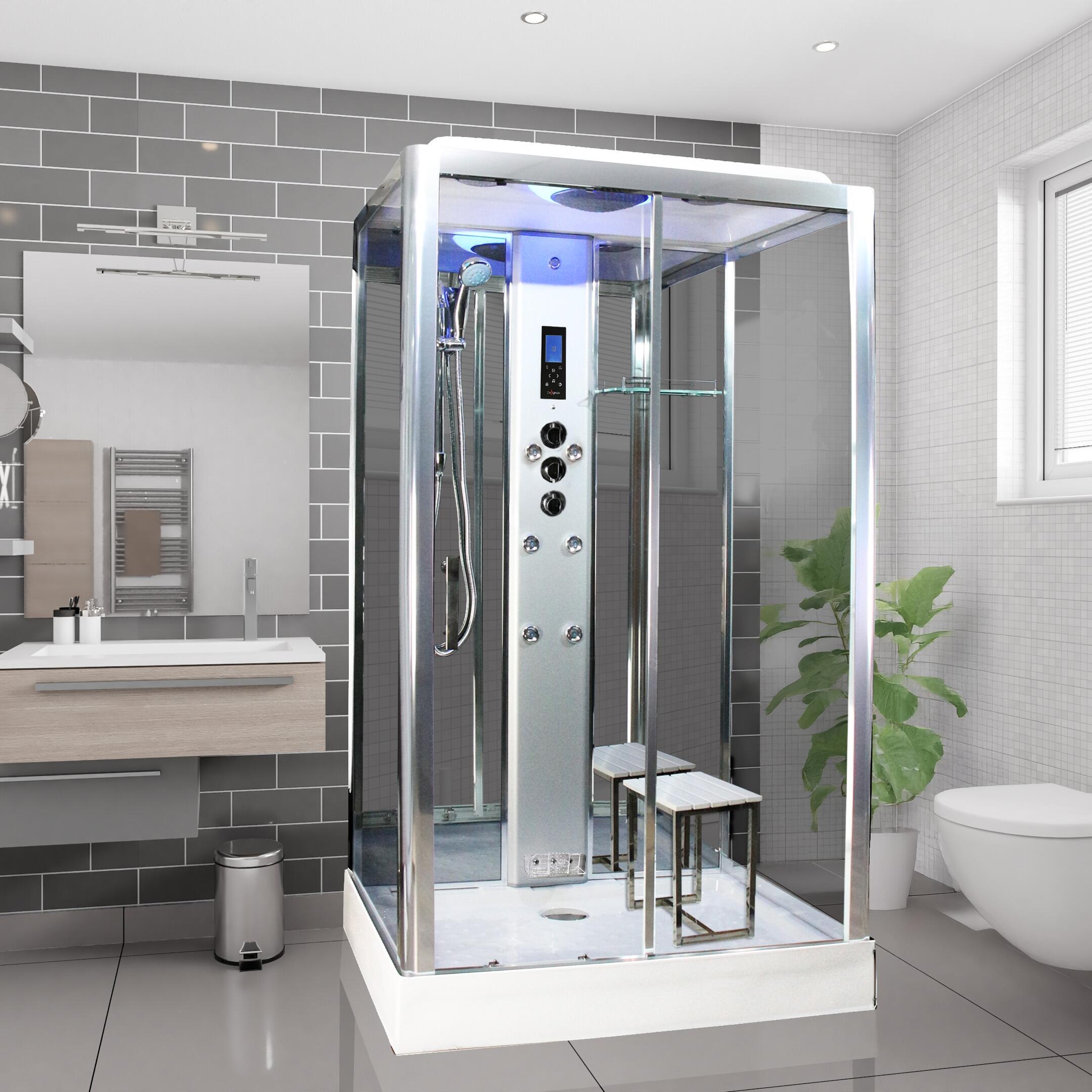 An image of Insignia Premium 1050Mm X 850Mm Rectangle Hydro Shower Cabin - Customise Frame