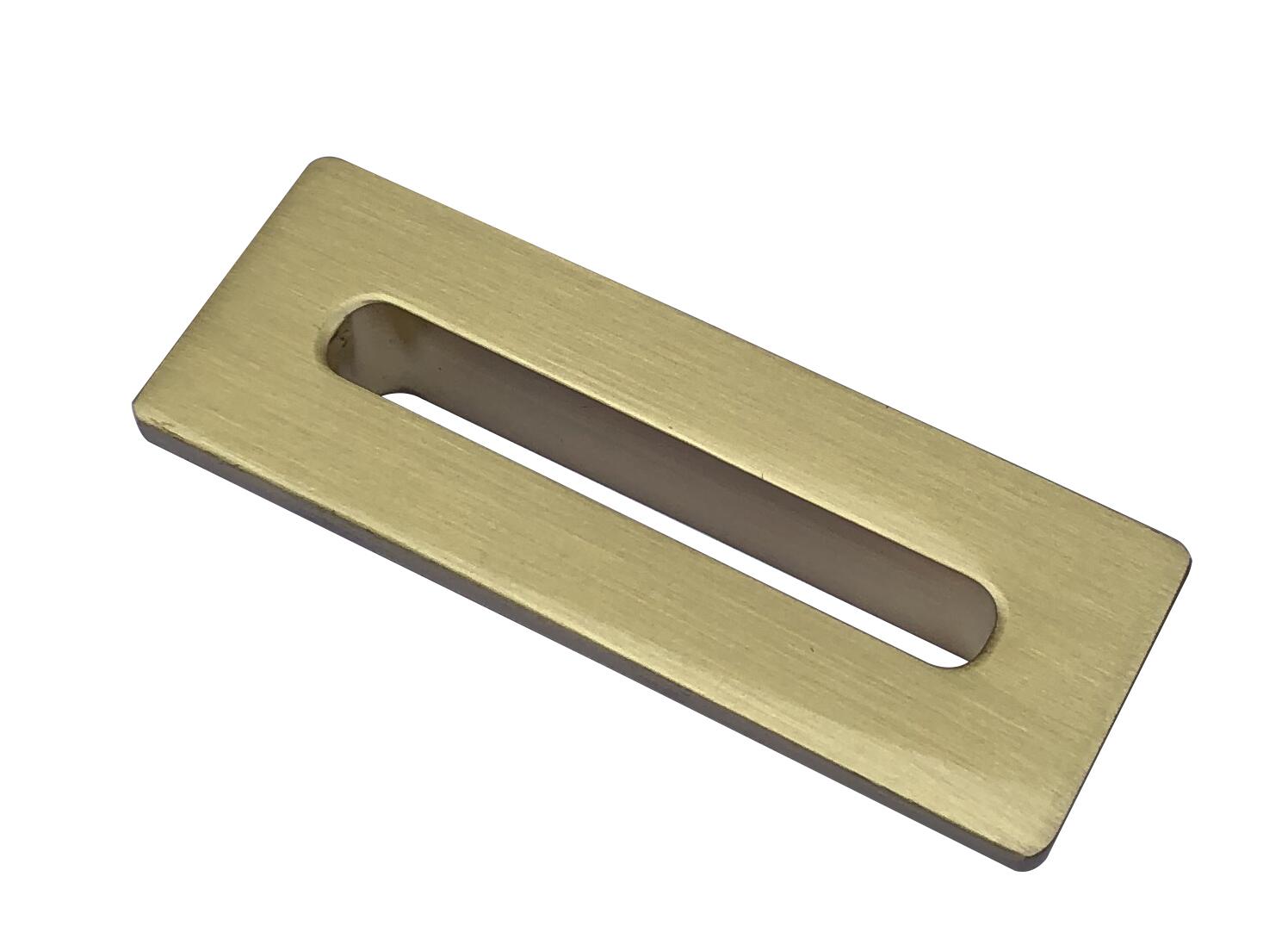 Scudo Rectangle Overflow Insert in brass finish