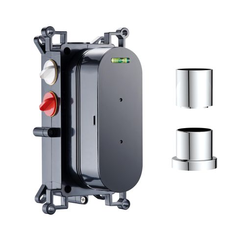 Scudo concealed shower valve body, 1 outlet, chrome finish, stainless steel