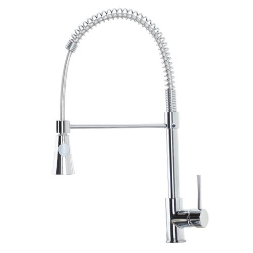 Scudo Tirare chrome 1 tap hole kitchen tap with lever handle and swivel spout