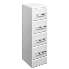 An image of Nuie 330Mm High Gloss White Deep 4 Drawer Unit